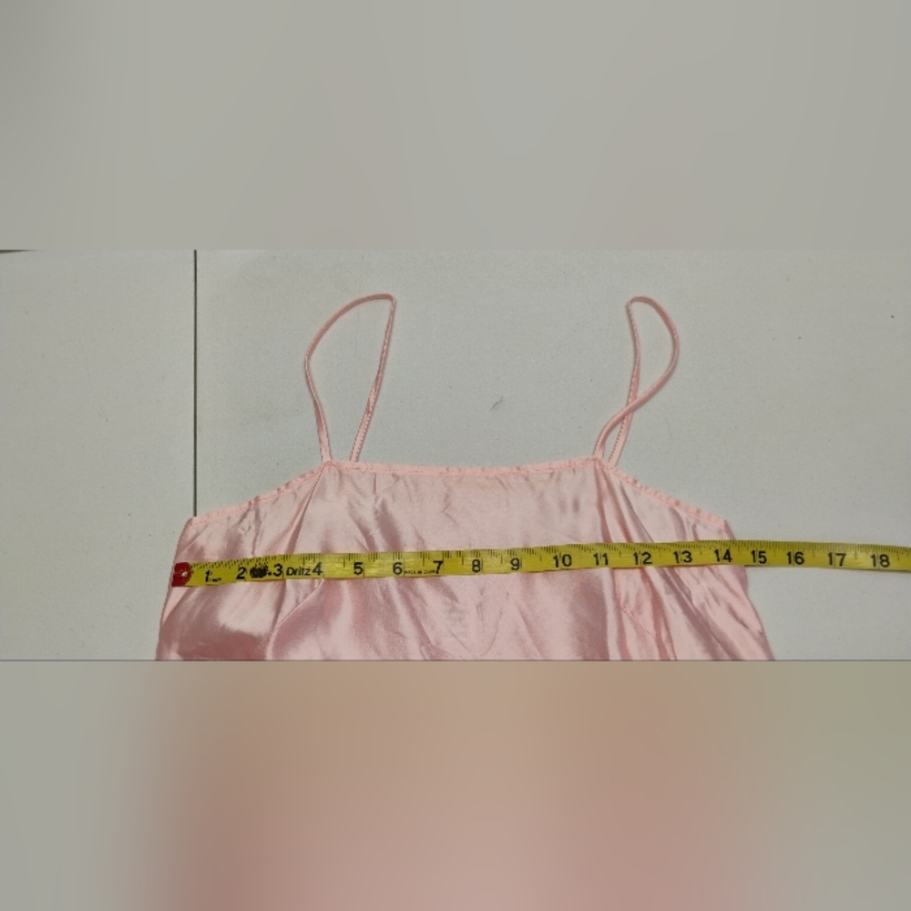 JCPENNEY Vintage Dress 2 Piece Satin/Lace Pink Sz 7/8 Women's Spaghetti Straps - Picture 6 of 16